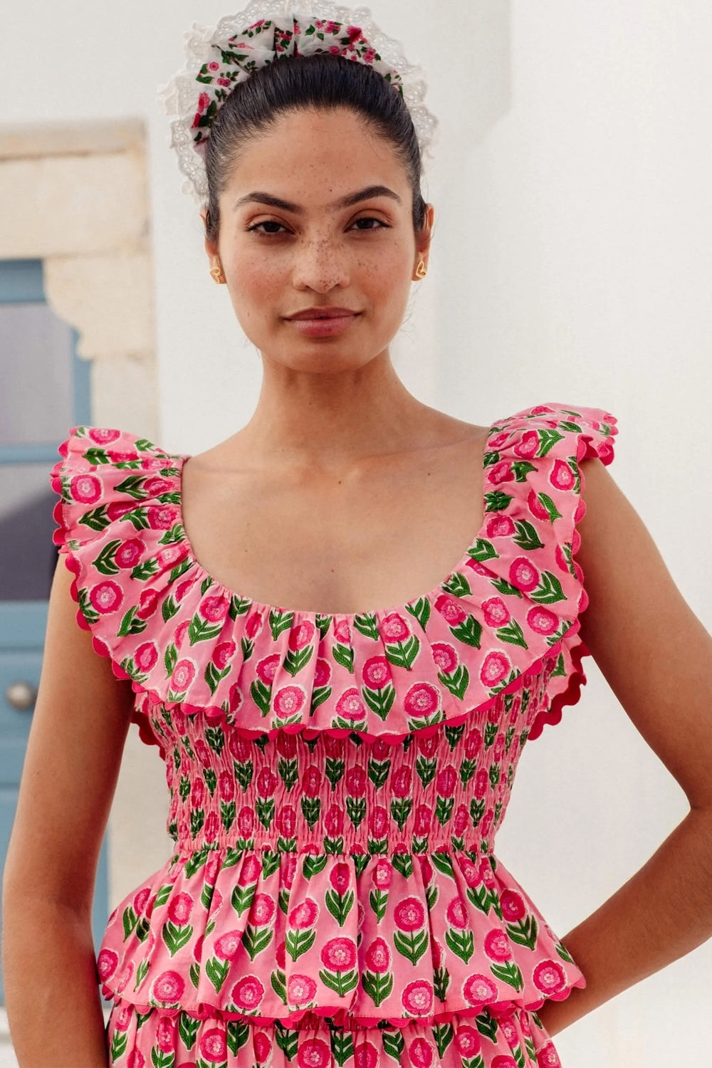 Susie Top in Marigold Blush