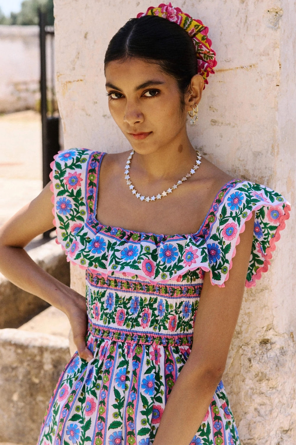 Carrie Dress in Folk Border