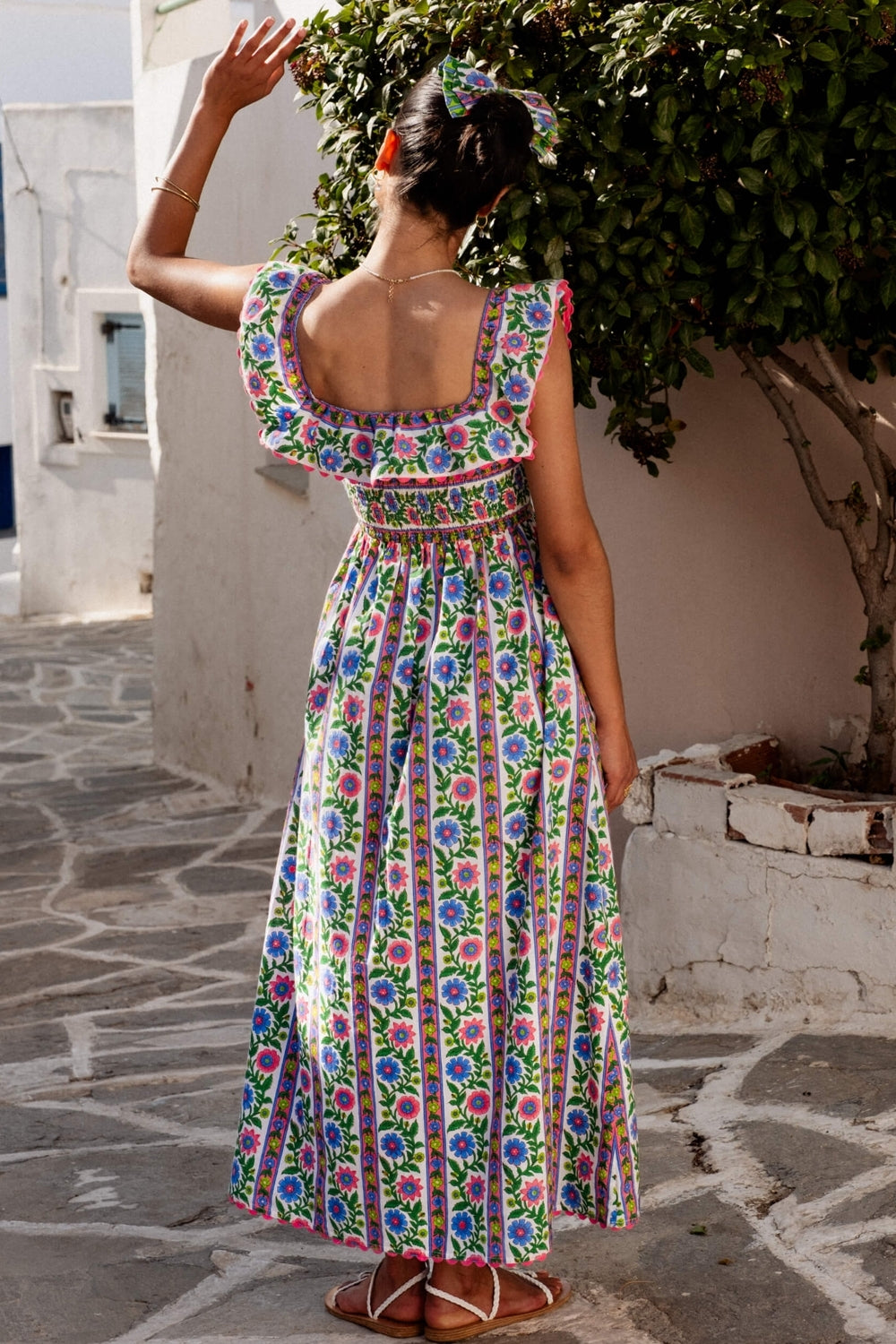 Carrie Dress in Folk Border