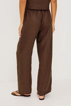 Emmie Linen Trousers in Espresso