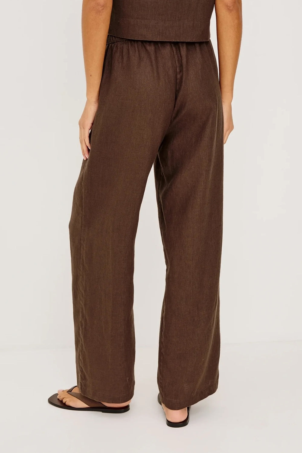 Emmie Linen Trousers in Espresso