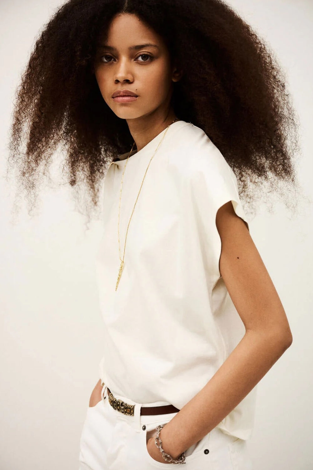 Allia T-Shirt in Ecru