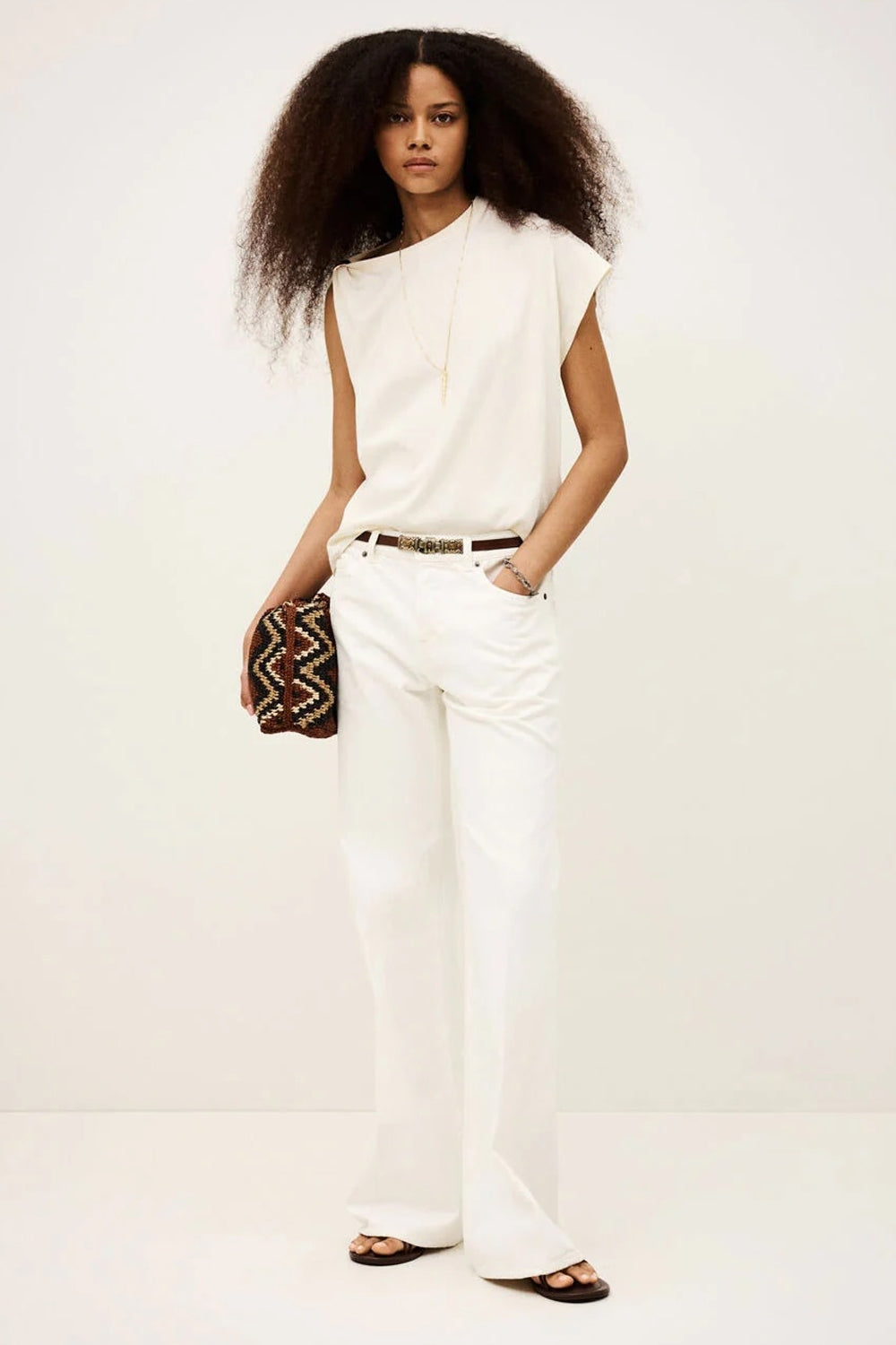 Allia T-Shirt in Ecru