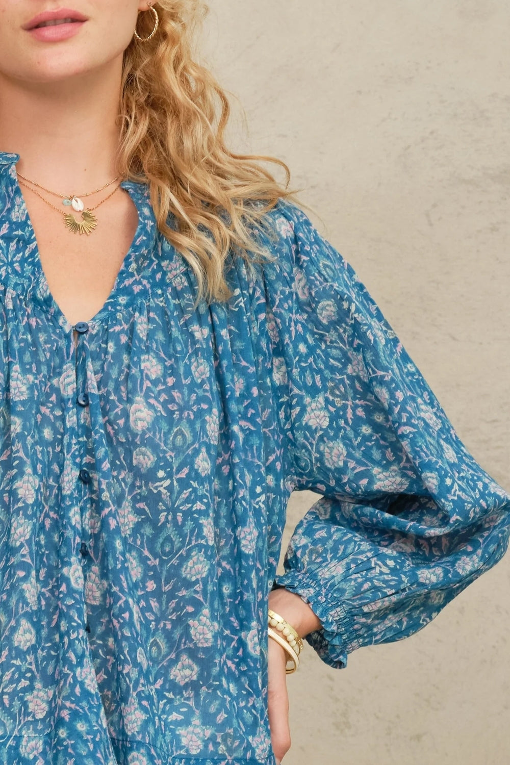 Myla Print Long Sleeve Top in Multi