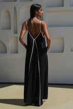 Azalea Linen Dress in Black