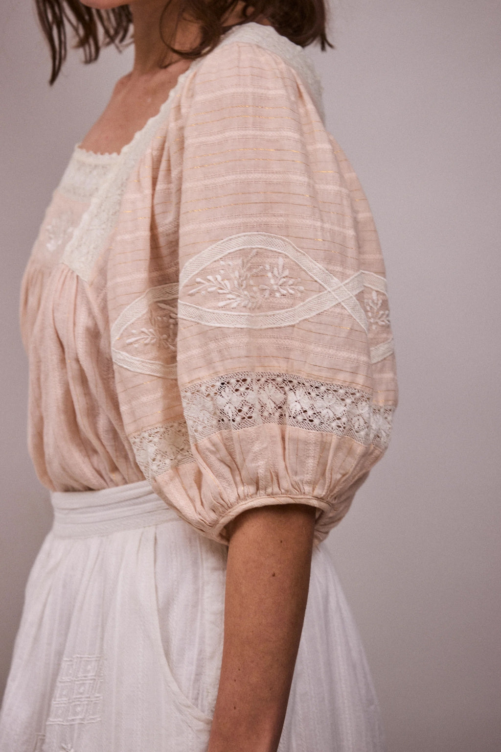 Sima Blouse in Natural Blush