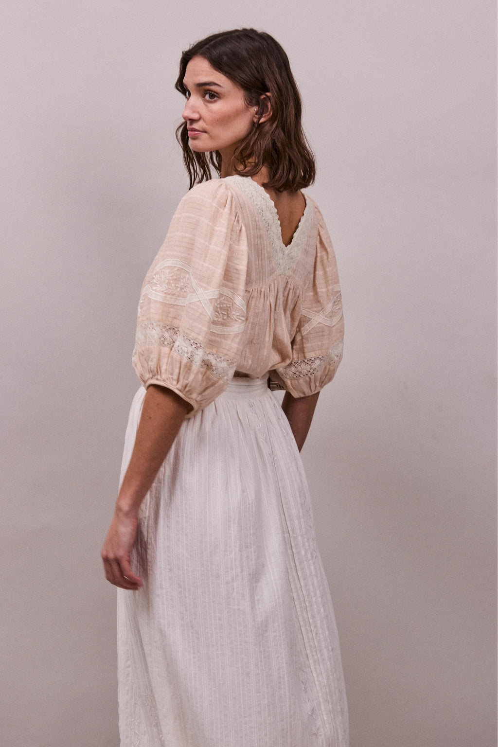 Sima Blouse in Natural Blush