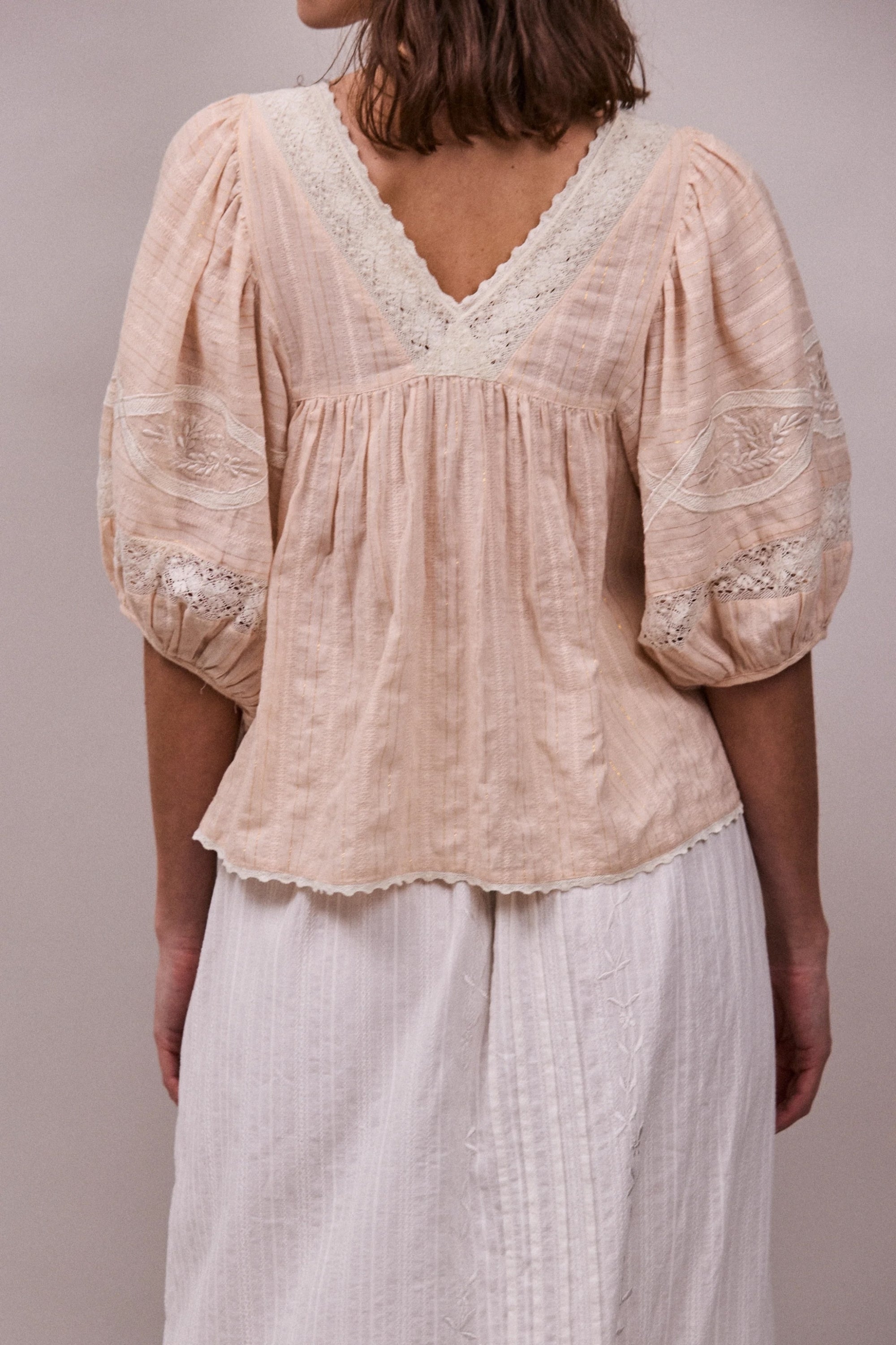 Sima Blouse in Natural Blush