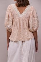Sima Blouse in Natural Blush