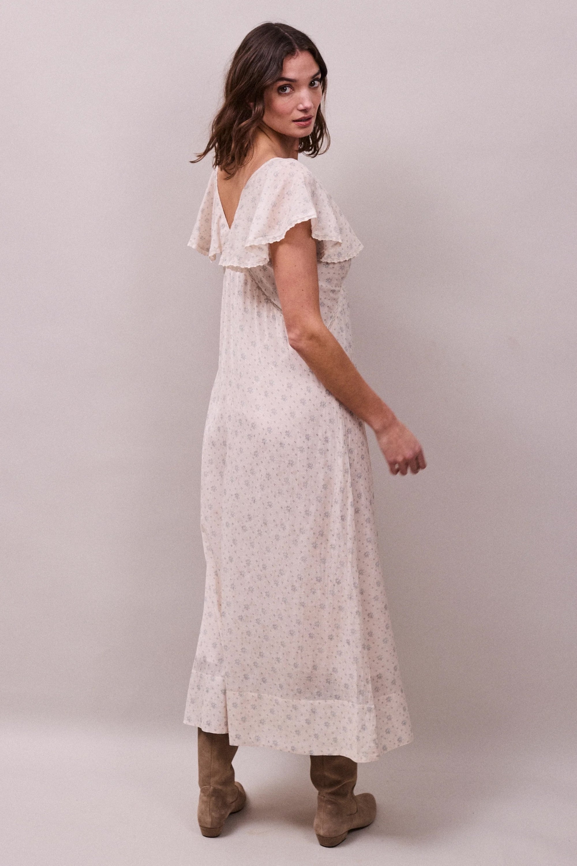 Vivienne Dress in Cornflower Print
