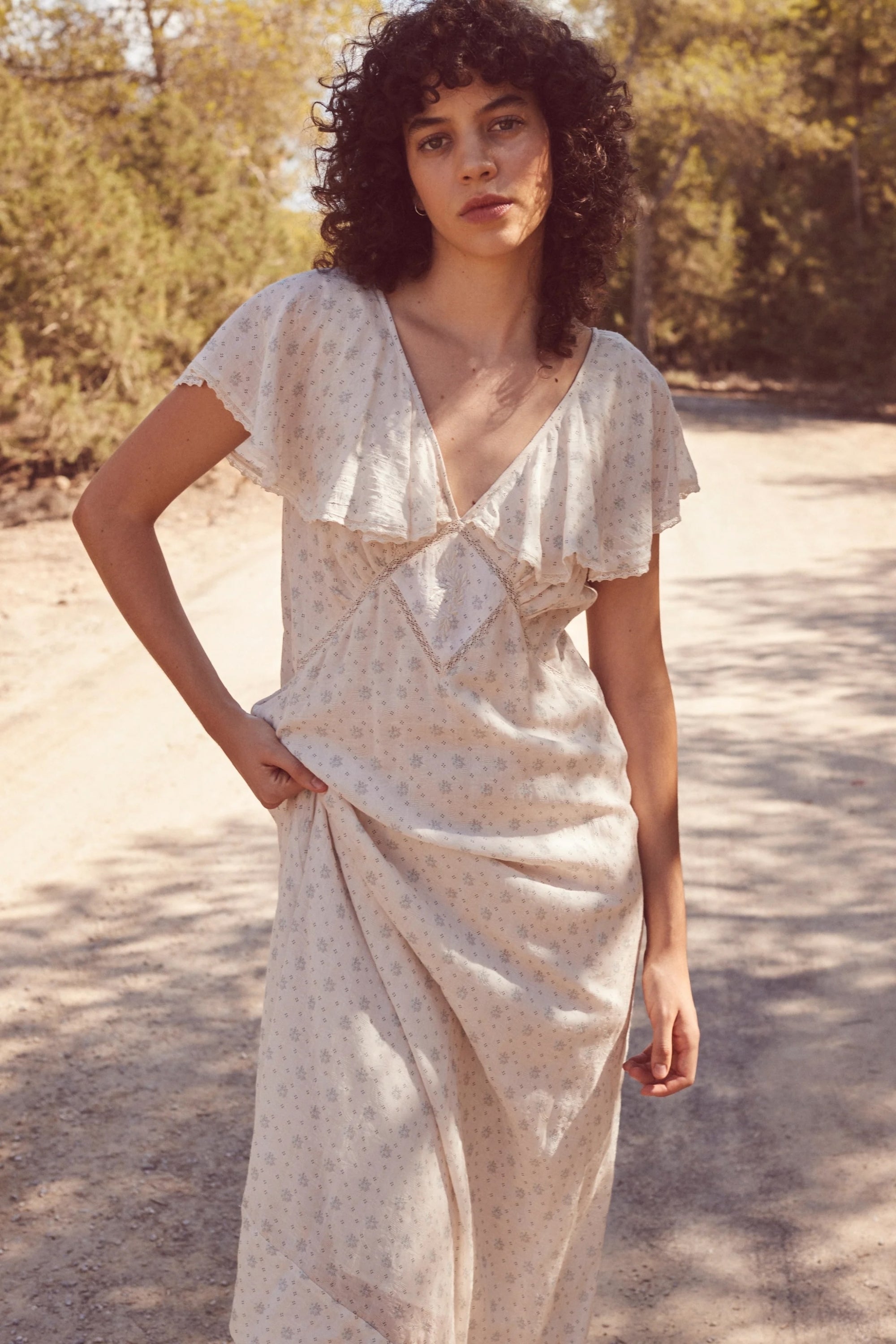 Vivienne Dress in Cornflower Print