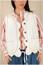 Estelle Gilet in Ecru