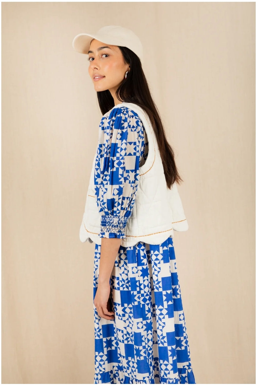Estelle Gilet in Ecru