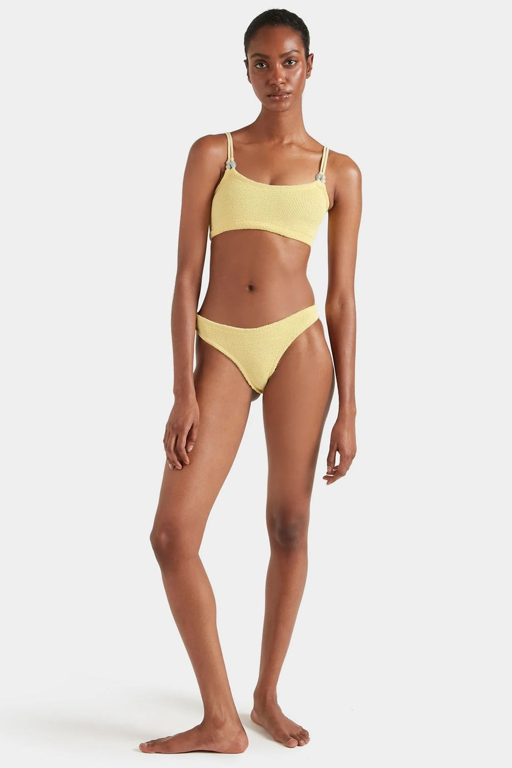 Cassie Beaded Bikini in Butter