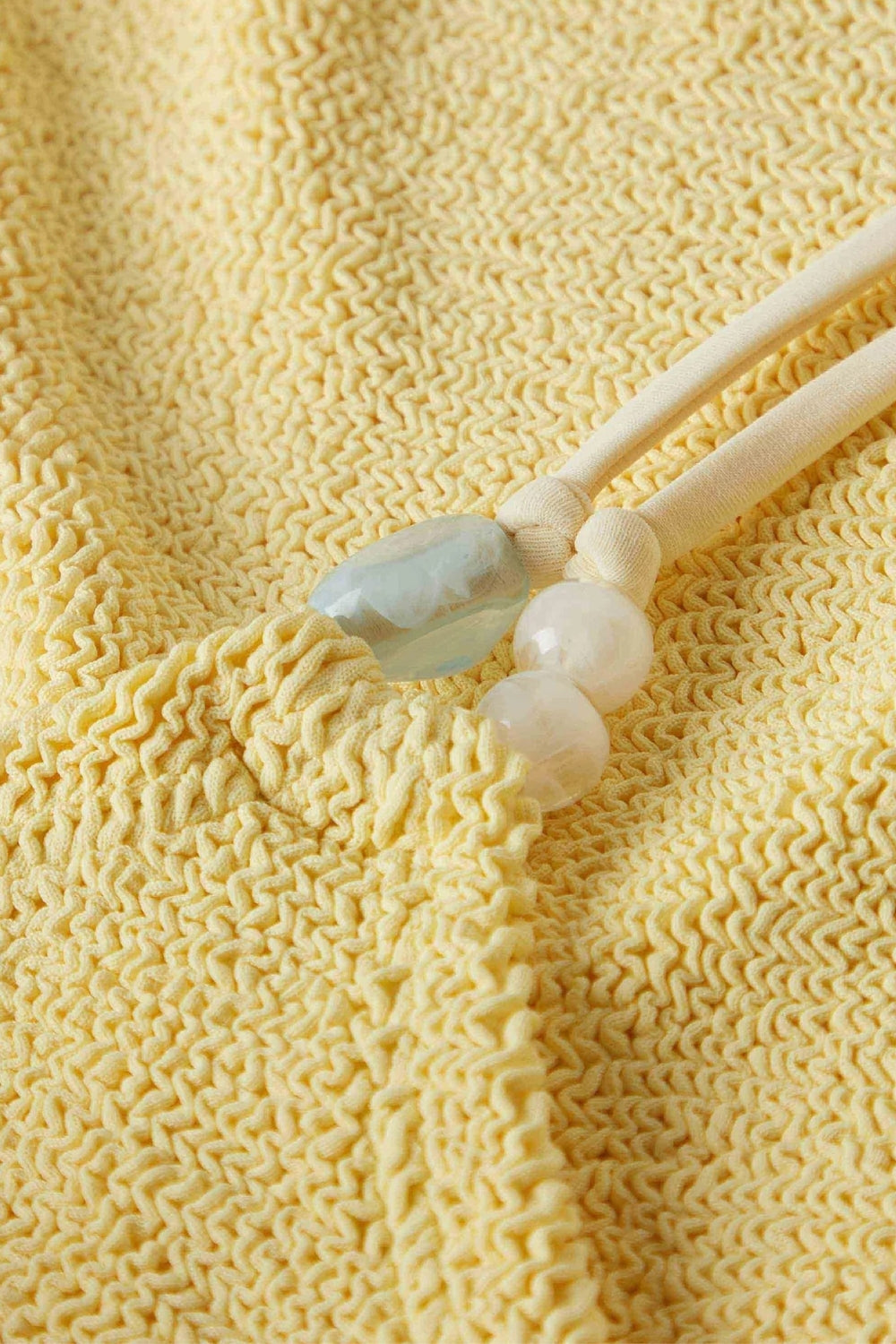 Cassie Beaded Bikini in Butter