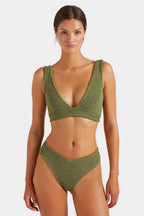 Angel Bikini In Metallic Moss
