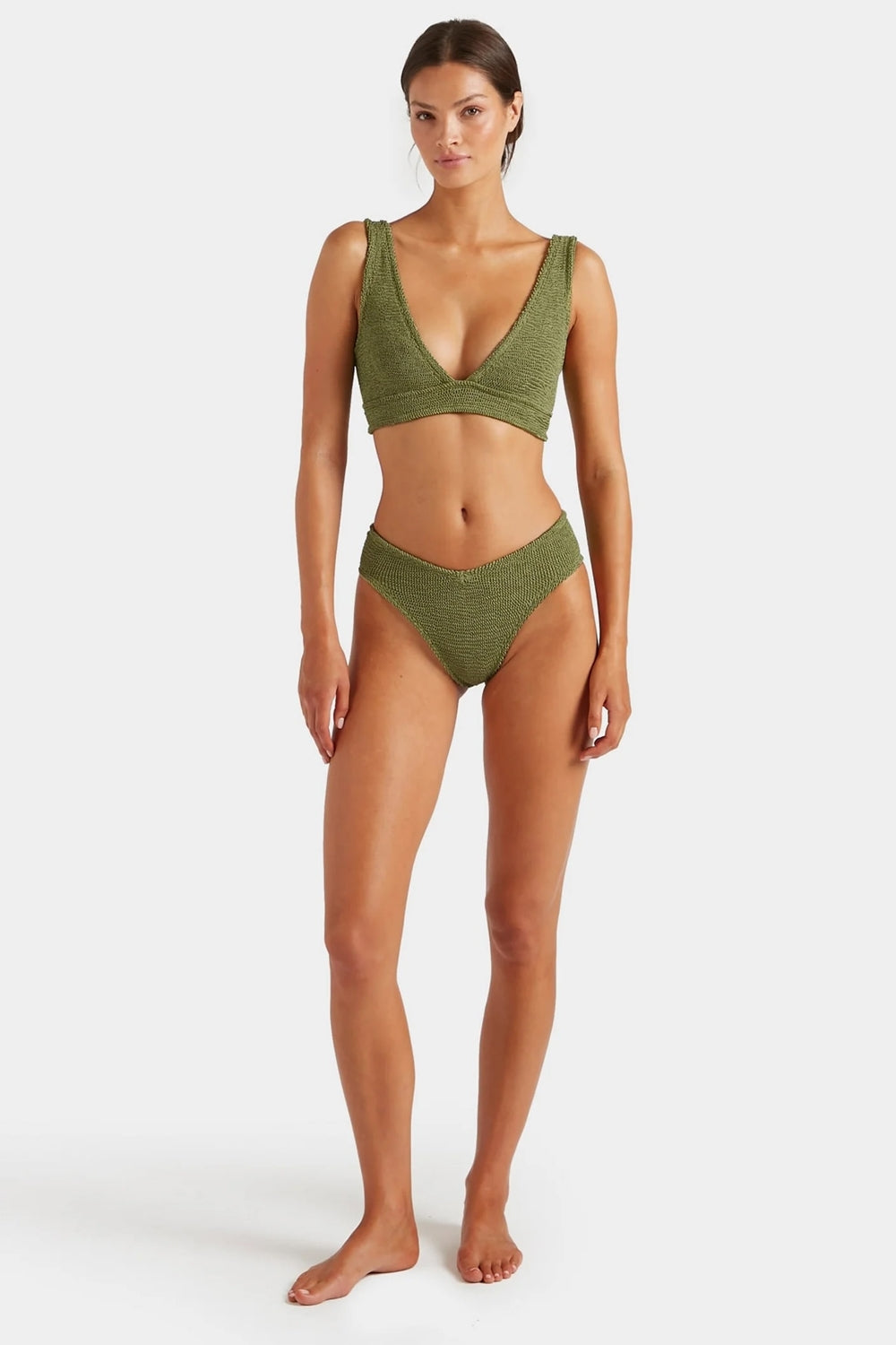 Angel Bikini In Metallic Moss