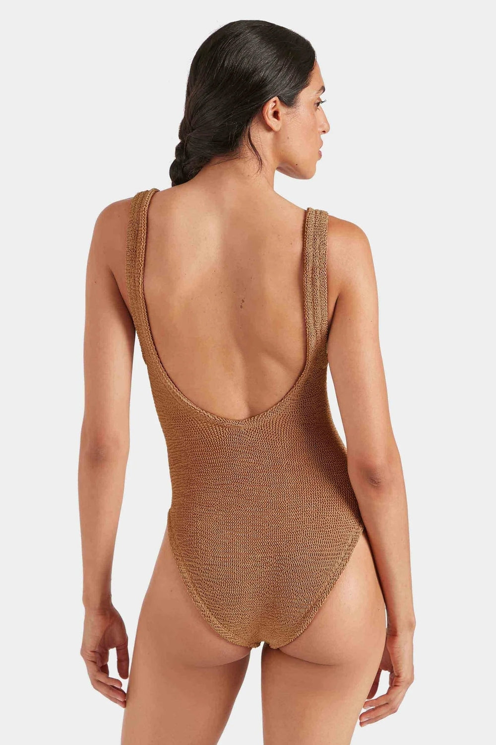 Domino Swimuit in Metallic Cocoa