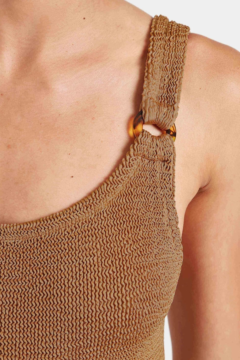 Domino Swimuit in Metallic Cocoa