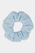 Hair Scrunchie in Metallic Ice Blue
