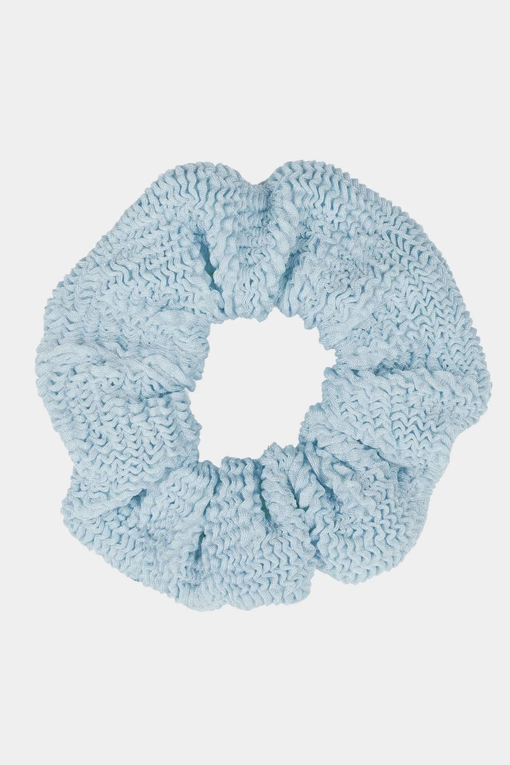 Hair Scrunchie in Metallic Ice Blue