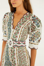 Fruit Beauty Cutout Romper in Off White