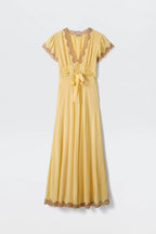 Marlice Silk Dress in Butter Yellow