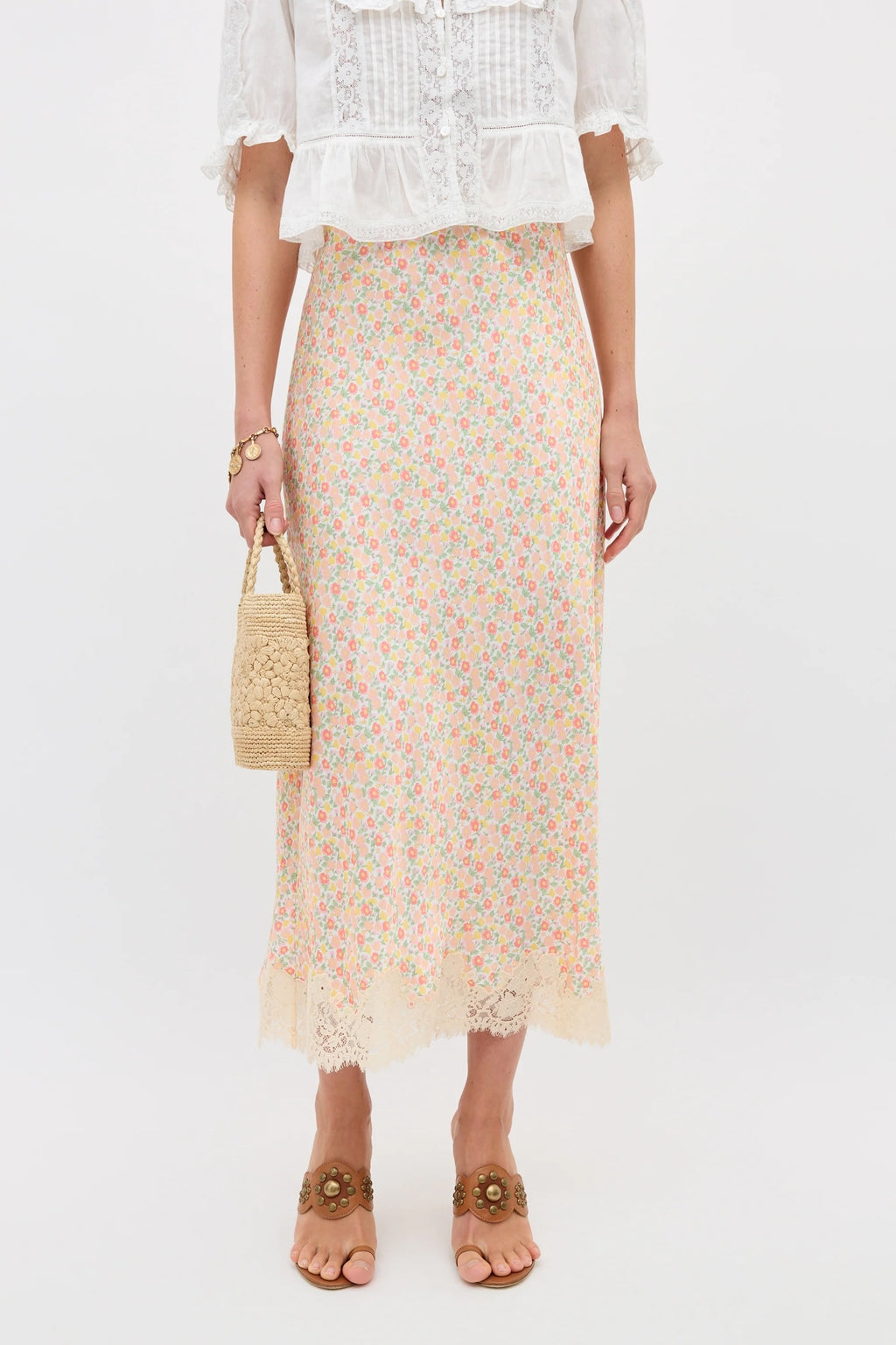Matilde Skirt in Katie Floral Cream