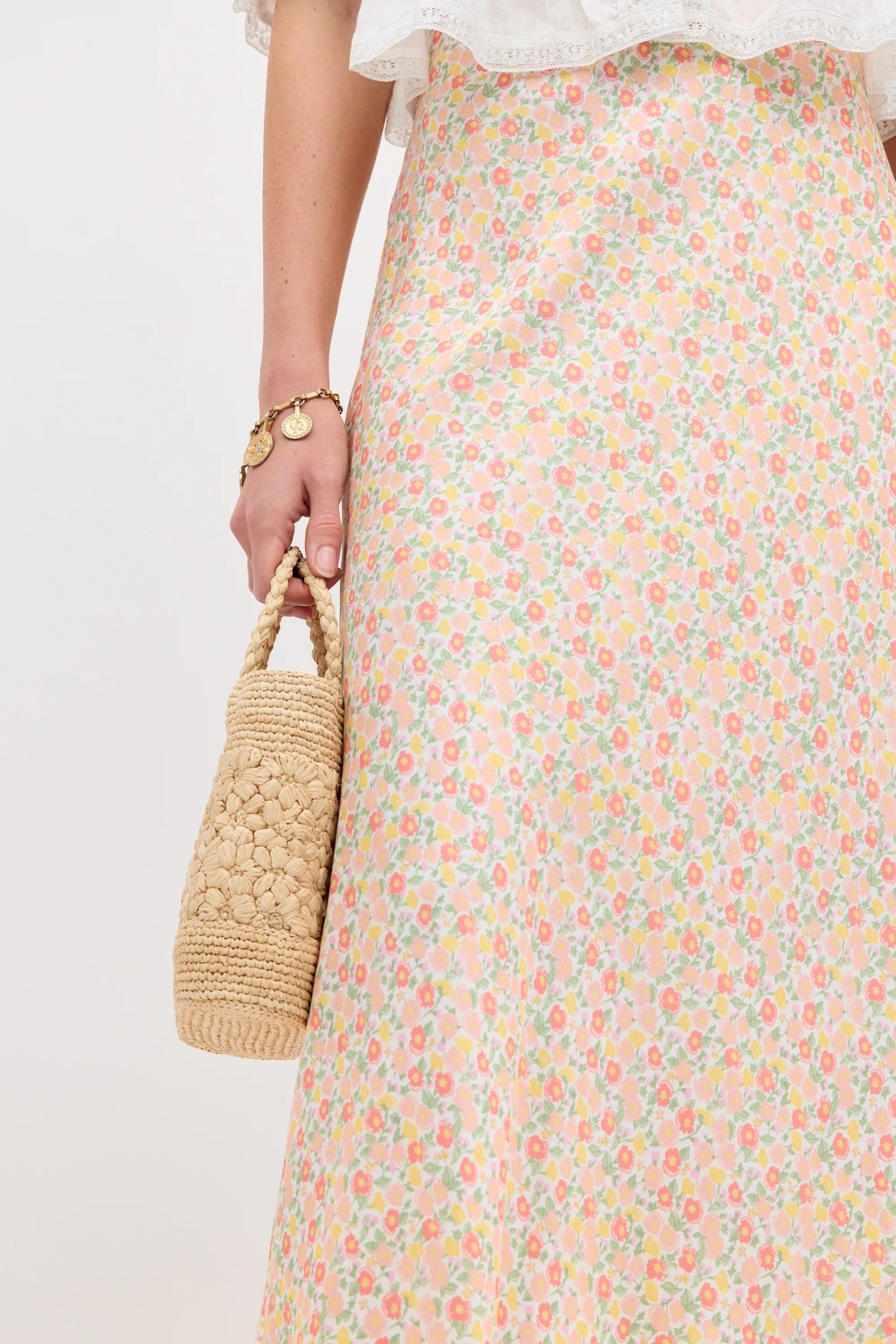 Matilde Skirt in Katie Floral Cream