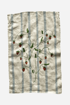 Strawberry Vines Linen Tea Towel