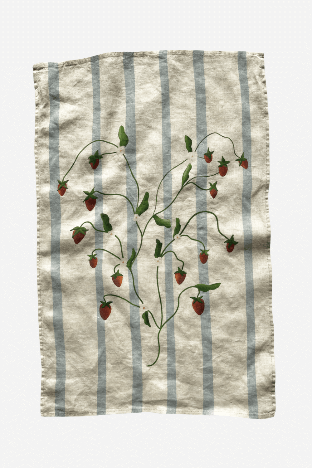 Strawberry Vines Linen Tea Towel