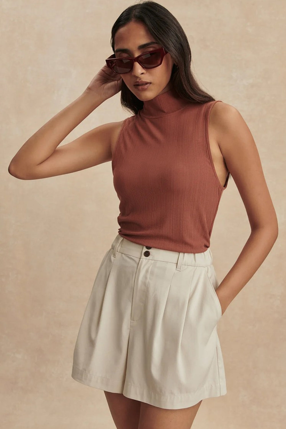 Tansy Woven Short 3" in Ivory