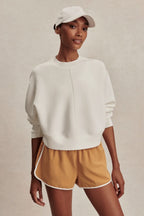 Tasmin Cropped Sweat in Snow White