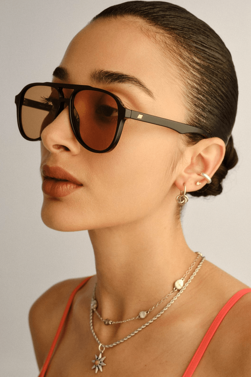 Tragic Magic Sunglasses - Black/Tan Tint