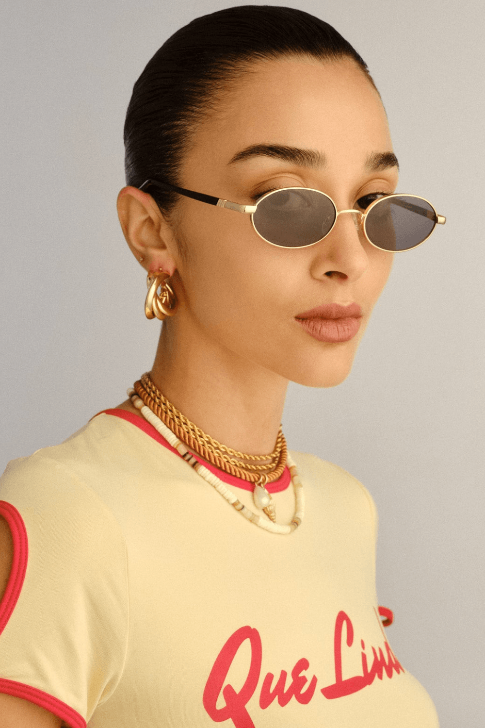 Icicle Sunglasses - Bright Gold/Smoke Mono