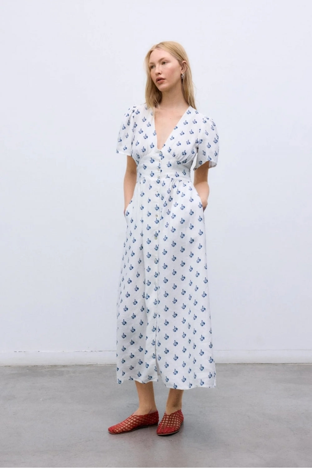 Melissa Linen Dress in Melissa Print