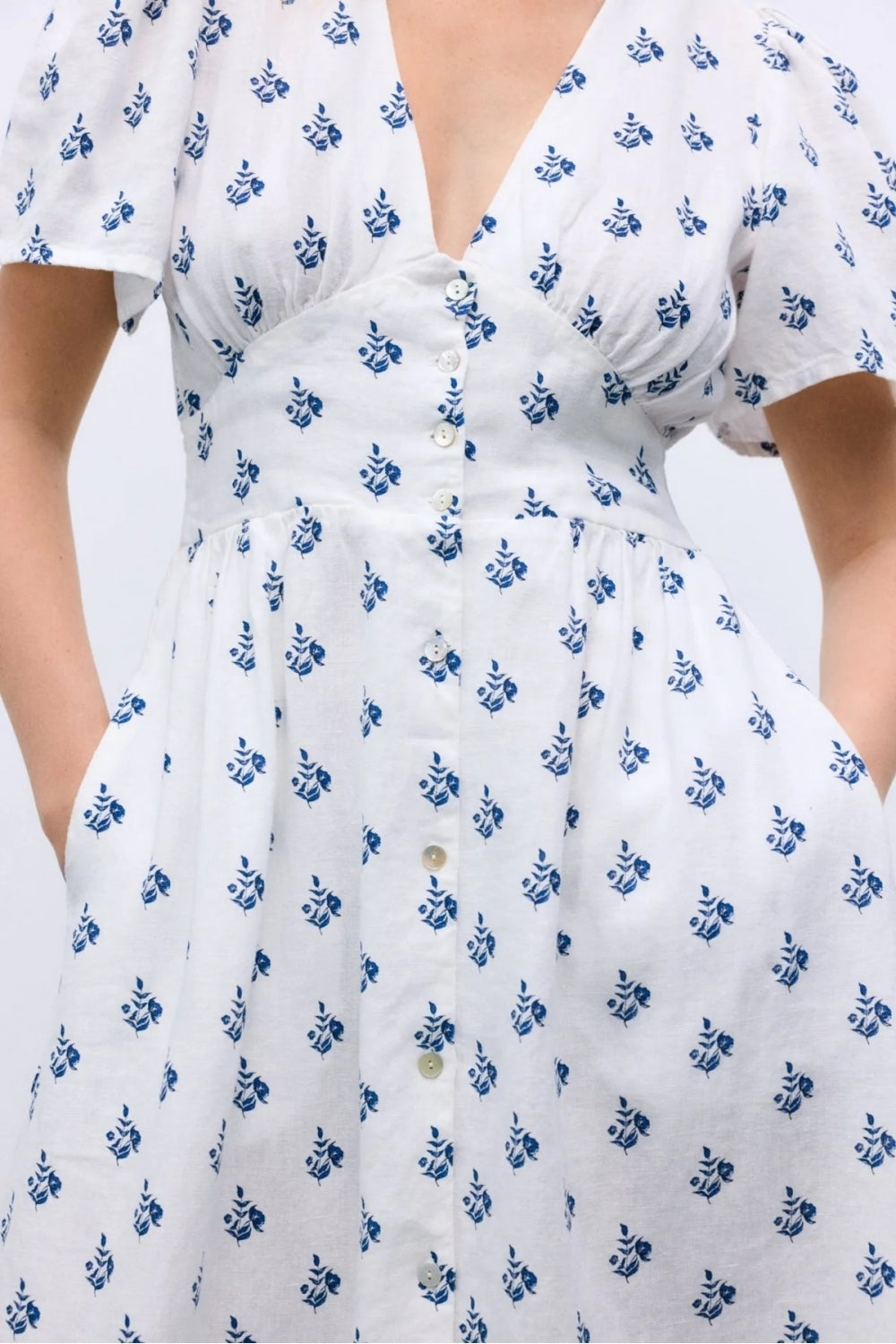 Melissa Linen Dress in Melissa Print