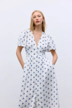 Melissa Linen Dress in Melissa Print