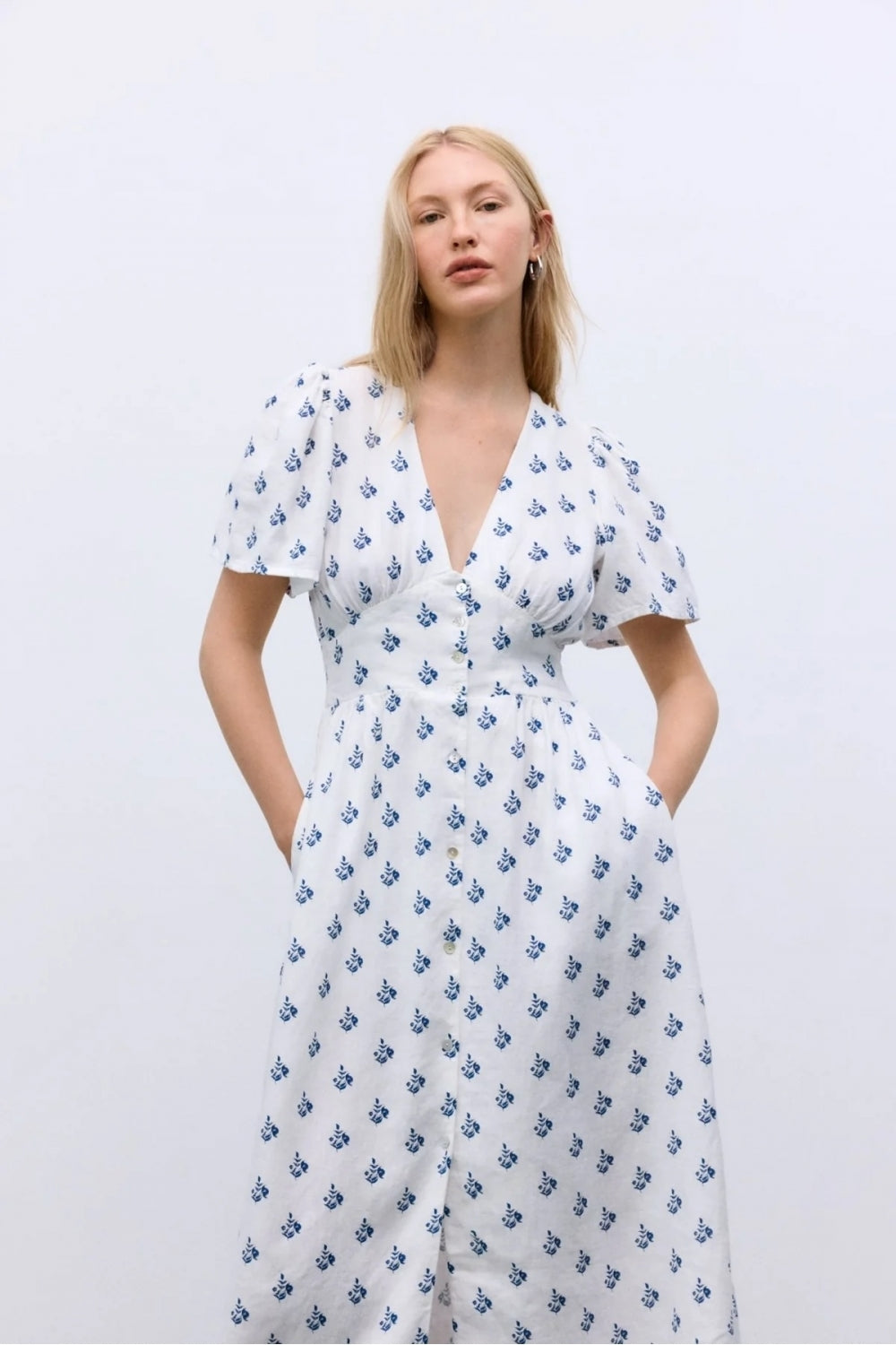 Melissa Linen Dress in Melissa Print