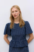 Jasmine Top in Summer Midnight Checks