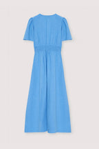 Melissa Linen Dress in Blue Vista