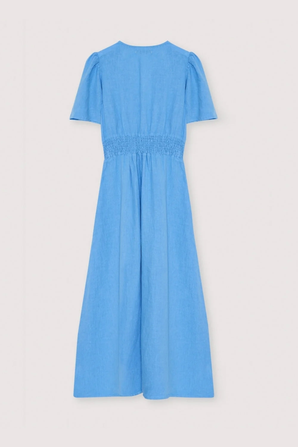Melissa Linen Dress in Blue Vista