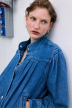 Tencel Jacket in Mid Denim