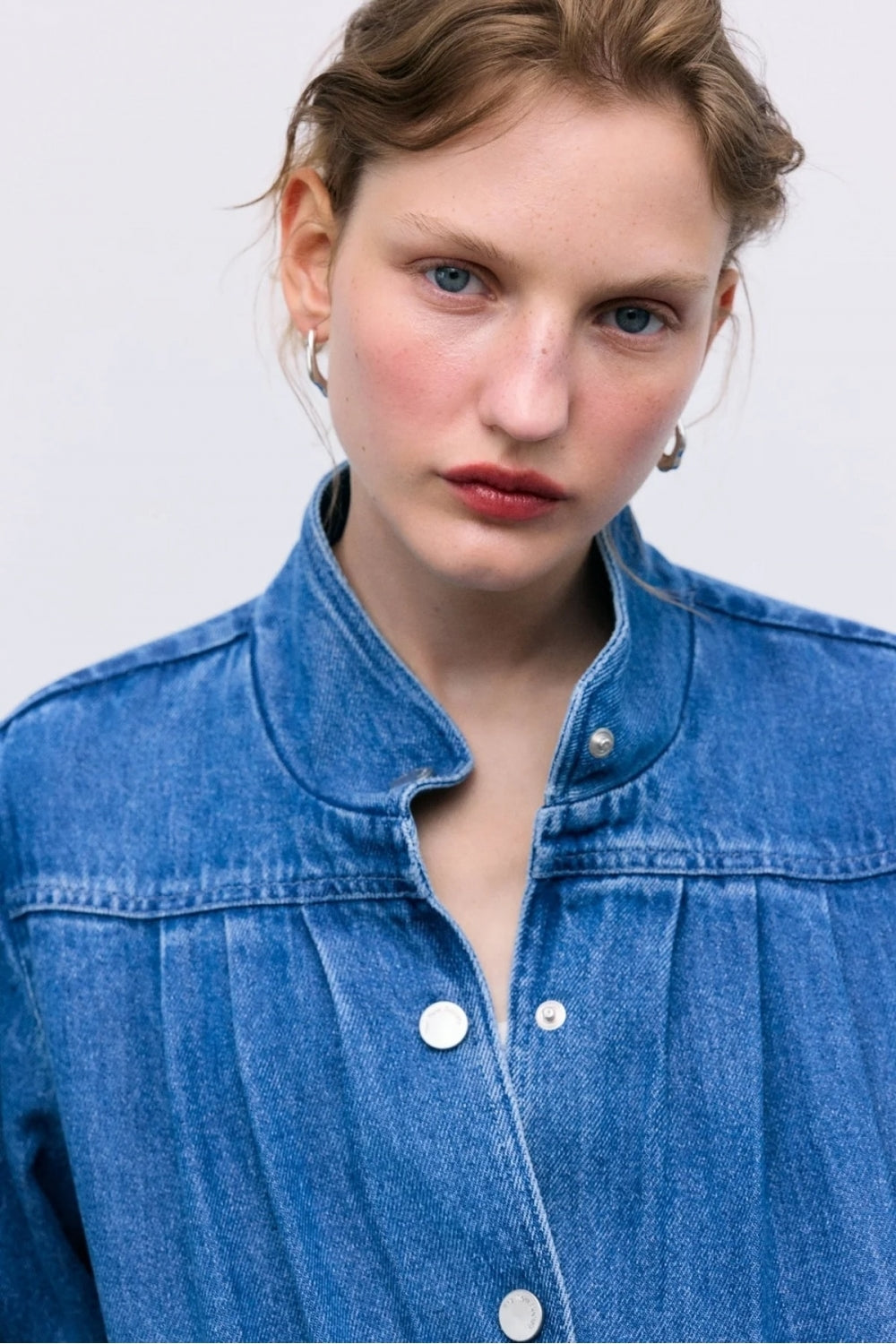 Tencel Jacket in Mid Denim