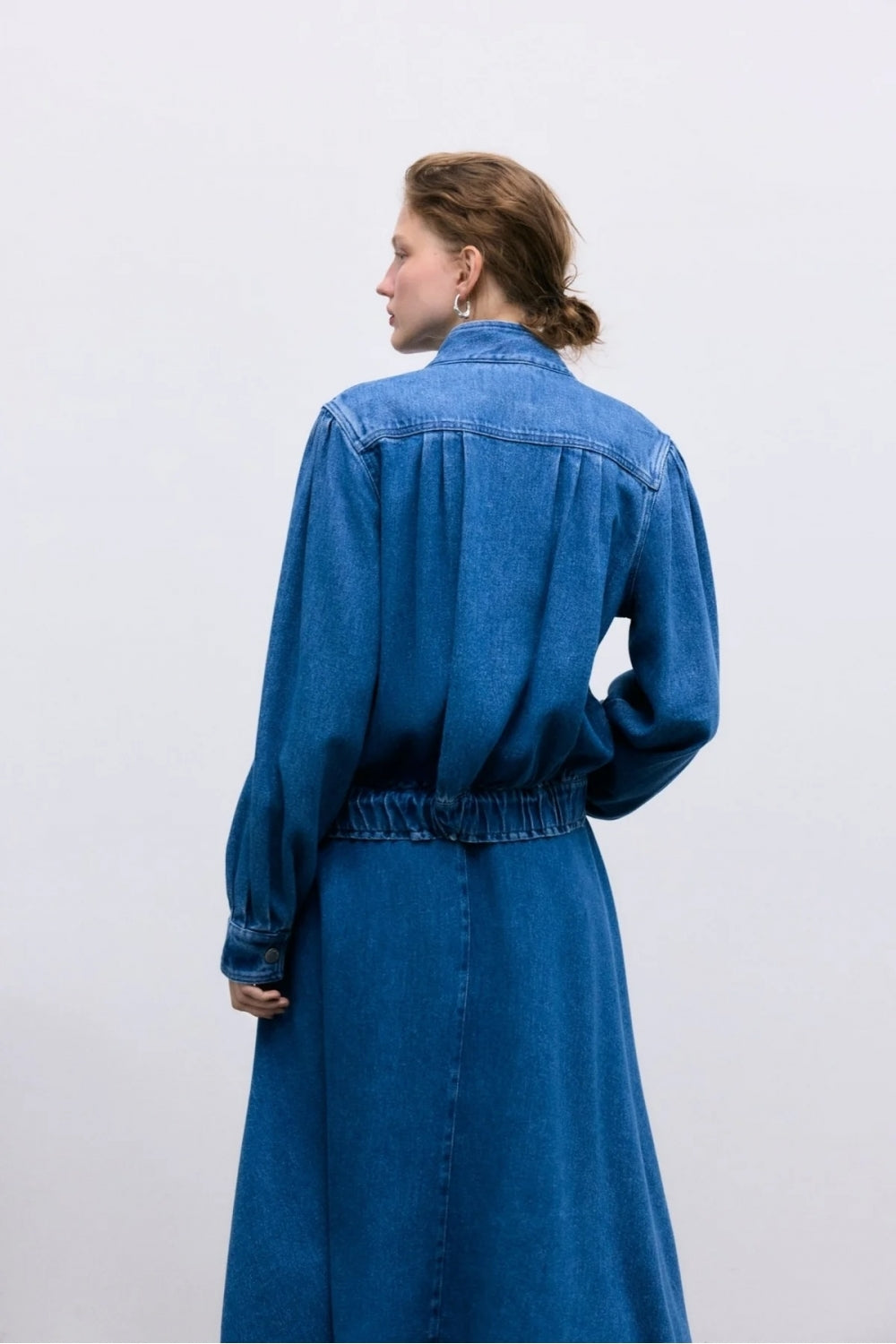 Tencel Jacket in Mid Denim