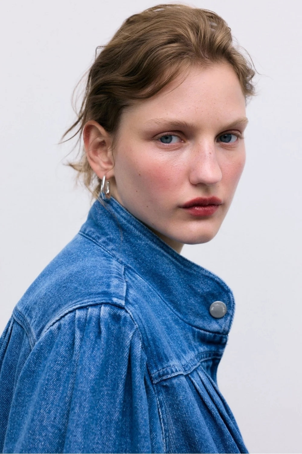 Tencel Jacket in Mid Denim