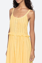 Alberte Solid Tank Dress in Yellow