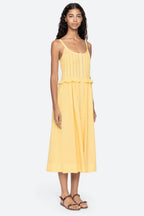 Alberte Solid Tank Dress in Yellow
