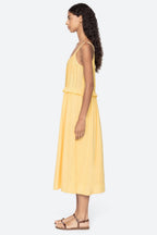Alberte Solid Tank Dress in Yellow