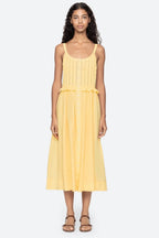Alberte Solid Tank Dress in Yellow